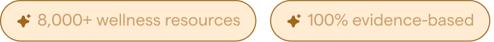 8,000+ wellness resources · 100% evidence-based